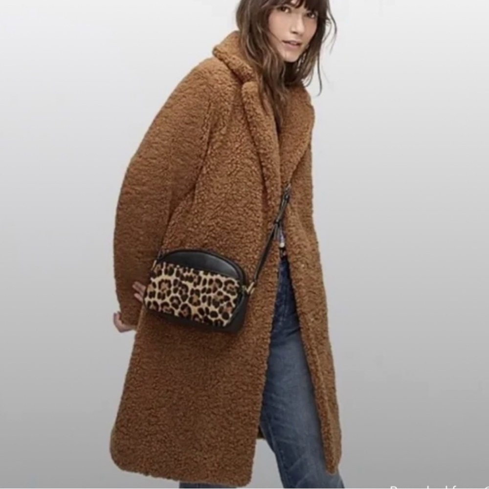 J Crew Women's Brown Teddy Coat